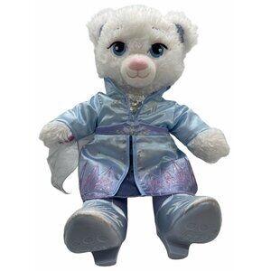 BABW Build A Bear 16" Frozen 2 Elsa White Bear in Costume Dress & Boots 07/2019